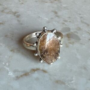 NWOT Sundance Jurassic Sun Ring, Sutured Ammonite, Sterling Silver